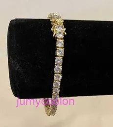 Wysokie luksusowe Valeletno i wysokiej jakości wersje Projektowanie litera quadTapered Fashion Feature Unisex Bracelets 14K Gold Stella 4mm Cz Diamond