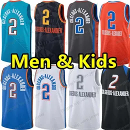 Men Youth Kids SGA Shai Gilgeous Alexande Basketball Jerseys OKC City Jersey Blue white vest