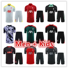 2024 2025 Treno de futebol de manga curta Treinamento Men e Kids Jersey Soccer Kit 23 24 25 Jerseys de rastreio de futebol camisa Maillot Foot Camiseta Futbol