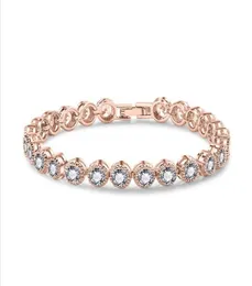 Bracciale Roma clssssical gioielli di lusso 18k whiterose piena oro rotonda taglio cm cristallo cristally dyrow women bracciale per lov8329566