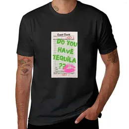 Camisetas masculinas tequila check check t-shirt tops tops pesos pesados vintage masculino de altura