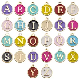 260pcs 10 Colors Cute Mini Alphabet 26 Letters Charms DIY Pendant Keychain Case Alloy Dripping Oil Earring Necklace Bracelet Bag Jewelry Accessories Wholesale #015