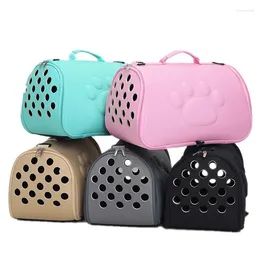 Cat Carriers Travel Pet Bag Breathable Folding Small Dog Outdoor Pure Color Single Backpack Shoulder Carrying