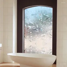 Fensteraufkleber 3D Laser Privatsphäre Film Selbstklebender Anti-UV-Dekorationsglas für Badezimmerzugriffszubehör Lieferungen