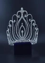 Grandi graziose corone piene per concorso di concorso corona Auatrian Rhinestone Crystal Hair Accessories for Party Show 024329260064