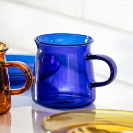컵 접시 수신기 영국 스타일 유리 커피 컵 섬세한 예술적 애프터눈 티 플레이트 세트 선물 고급 Copos de Vidro Creative KC50BD