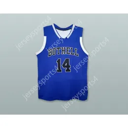 مخصص أي اسم أي فريق Zach Lavine 14 Bothell High School Cougars Blue Basketer Courball Jersey All Sitched Size S-6XL Top Quality
