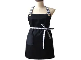 Bbq Cotton Working Apron Black Hairdresser Hair Cutting Coffee Salon Avental De Cozinha Divertido Tablier Cuisine Pinafore Aprons6355831