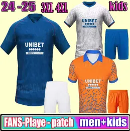 24 25 Maglie da calcio Rangers 2024 All Away Glasgow Colak Roofe Lundstram Hagi Barker Morelos Tavernier Kent Tillman 3 ° Football Men Kids 3xl 4xl