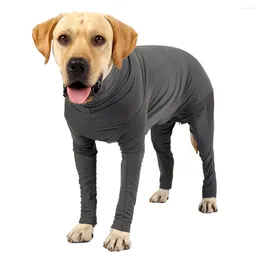 Vestuário para cães de recuperação cinza terno de tecido respirável, criação de uma peça de peça de peça fina de uma peça fina