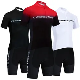 Orbea Orca Cycling Jersey Bike Shorts Set Männer Frauen schnell trocken Ropa Ciclismo 4 Taschen Sommer Pro Fahrrad T -Shirt Kleidung 240426
