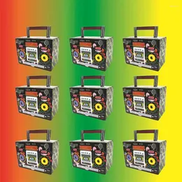 Подарочная упаковка 2pcs новинка коробки ретро -радиосол представляет сладости Упаковка Kraft Paper 80s Party Bom Box