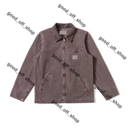 Carhartt ceket denim ceket moda markası cahart tuval yıkanabilir balmumu boyalı detroit ceket Amerikan tarzı iş kıyafeti etiketi gevşek carhatt ceket carhar üstler 220
