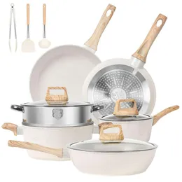 Горшки и сковороды без палки, 12 кухонных наборов кухни индукционная посуда