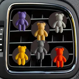 Andra interiörstillbehör Colorf Little Bear Cartoon Car Air Vent Clip Clips Conditioner Outlet per Feschener för Office Home Drop de otfjc