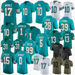 Tyreek Hill Jaylen Waddle Tua Tagovailoa football jersey Dan Marino Jalen Ramsey Raheem Mostert Devon Achane Braxton Berrios Csonka Taylor Jaelan Phillips