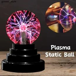 Night Lights Magic Static Plasma Ball Lampe Touch Neuheit Kugel Atmosphäre Nacht Glühenurkunden Kindergeburtstag und Weihnachtsgeschenk S240513