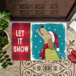 Halılar hx kış paspas köpek yakalayan kar yakalama sevimli 3d baskılı pazen kapalı zemin paspaslar Noel ev dekor damla