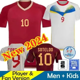 2024 2025 Jerseys de futebol da Venezuela Soteldo Sosa Rincon Cordova Casseres Bello Ja.Martinez Rondon Osorio Machis 24 25 Camisa de futebol Copa América