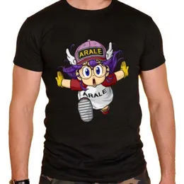 Męskie koszulki arale klasyczne SWT dziewcząt bawełny T-shirt dr Slump norimaki arare kreskówki anime blusas harajuku swobodne topy short slve t240510