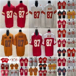 Patrick Mahomes 15 Travis Kelce 87 Isaih Pacheco 10 Fußball -Trikot Chris Jones 95 Harrison Butker 7 Nick Bolton 32 Kadarius Toney 19 Red White Black