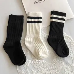 Kids Socks Childrens Cotton Sports School Students Cotton Black and White Socks Boys and Girls Jogging Socks Baby Childrens Socks 1-12 Years Old d240513