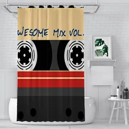 Shower Curtains Awesome Mix Vol Bathroom Recorded Music Cassette Old School Waterproof Partition Home Decor Accessories