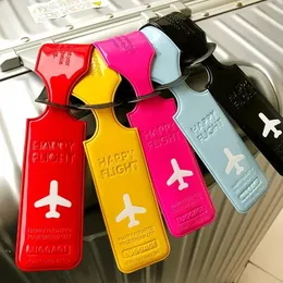 PVC Strip Luggage Tag Boarding Pass Portable Checked Pendant Case Antiloss Identification Travel Accessories 240511