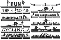 12 نوعًا من نوع Medistyle Medal Hanging Holder حامل شماعات شماعات الحائط الحديد Triathlon Running Sport Challenge Decore 22621402