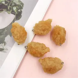 10 pezzi di pollo fritto simulazione per gioielli Orecchini per pendenti Accessori per crastrine Accessori per la decorazione fai -da -te 240424