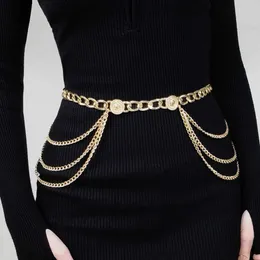 Waist Chain Belts Metal womens punk waist chain edge body decoration dress sexy belt accessories riemen voor vrouwen cinturones Q240511