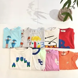 В складе 2024 Summer BC Product Childrens Instagram Cartoon Fun с коротким рукавом внутренний повседневная футболка 240510