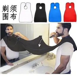 4-color Black, White, Red, Blue, Men's Hair Dyeing, Shaving, Beard Wearing Cloth Skirt with Fabric Bag, Suction Cup, Beard Styli