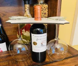MDF Sublimation Wine Caddy Holder Table Decoration Blanks Stemware Rack for Goblet Glass Hanger5598577
