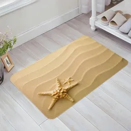 Tapetes praia areia estrela do piso da cozinha da sala de estar decoração de carpete home Hallway entrance capacho de varanda de varanda anti slip tapete
