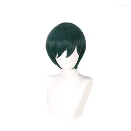 Party Supplies Maki Zenin Cosplay Wig Anime Jujutsu Kaisen Christmas Dark Green Short Heat Resistant Synthetic Hair Wigs