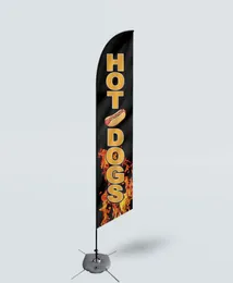 Dog Advertising personalizzato 110G a maglia Polyester Beach Flag Feather Swooper Banner Digital Printing1478125