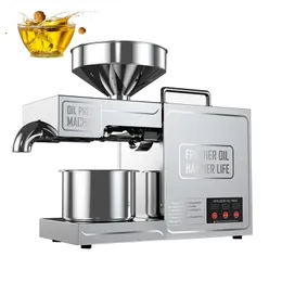 110V / 220V Automatic Cold Press Oil Machine Aço inoxidável Pressione Máquina de Máquina de Girassol Extrator de óleo