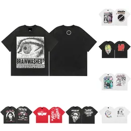 2024 футболка футболка мужские и женские дизайнерские топы с коротким рукавом летняя модная уличная печать печать хип-хоп черные белые футболки