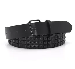 Belts Fashion Rivet Belt MenWomen039s Studded Punk Rock With Pin Buckle Drop Black9719245