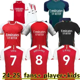 24 25 G.Jesus Saka Soccer Jerseys Fan Fans Version версии Smith Row Odegaard Trossard Martinelli Havertz Tomiyasu Arsen Jersey 2023 2024 Top Football Frush Men Kids Sets Sets