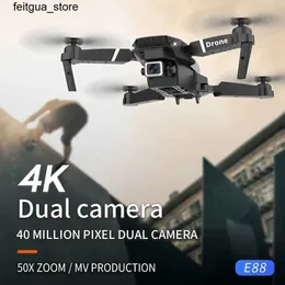 Drony 2024 E88Pro RC Drone 4K Professional Edition wyposażone w szerokokątne kątowe helikopterze S24513 kamery 1080p