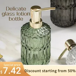 Liquid Soap Dispenser Bathroom Hand Sanitizer Container Portable Glass Travel 390ml Shampoo Body Wash Accessories