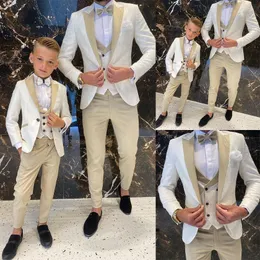 Kwiatowy wzór chłopiec z noszenia formalne garnitury obiadowe smoking małe chłopcy drużbowie dzieci na przyjęcie weselne PROM PROM PROM PROMET PAN Pant 297k