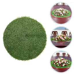 装飾的な花屋外ラグマンホールカバー装飾芝生の芝生の偽草のための偽のシミュレーションプレースマット寝具テーブル