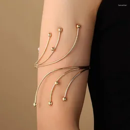 Party Supplies Arm Bracelet For Women Girl Gold Mental Open Upper Bangle Simple Adjustable-Armlet Armband Baroque Cuff