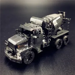 아이언 스타 3D 금속 퍼즐 키트 시멘트 믹서 엔지니어링 차량 조립 모델 DIY 레이저 컷 장난감 선물 240510