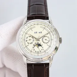 Watch Men MoonWatch 40 mm Automatyczny ruch mechaniczny z datą Day Sapphire Designer Watches Wysokiej jakości męski zegarek skórzana bransoletka Montre de Luxe