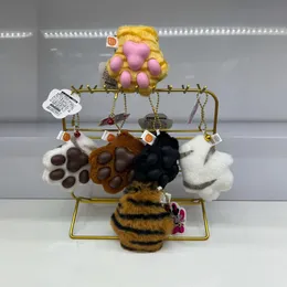 Simulação de pingente de brinquedo de gato de pata de gato urso decoração de pata online vermelho fofo fofo de brinquedo multicolorido