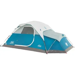 Zelte und Schutzhütten Coleman Instant Camping Zelt mit Zubehör 4-Personen wetterfeste vor verbundene Stange Langlebige Stoff kostenlos Lieferung 240511